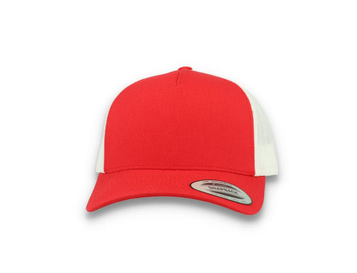 Trucker Cap Red/White 5-Panel Retro Trucker 2-Tone 6506T - LOKK
