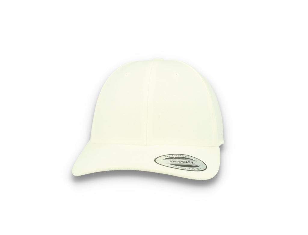 Premium Curved Visor Cap Snapback White - Yupoong 6789M - LOKK