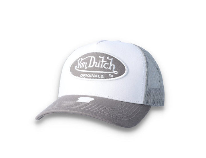 Von Dutch Trucker Cap Boston Cotton Twill White/Grey - LOKK