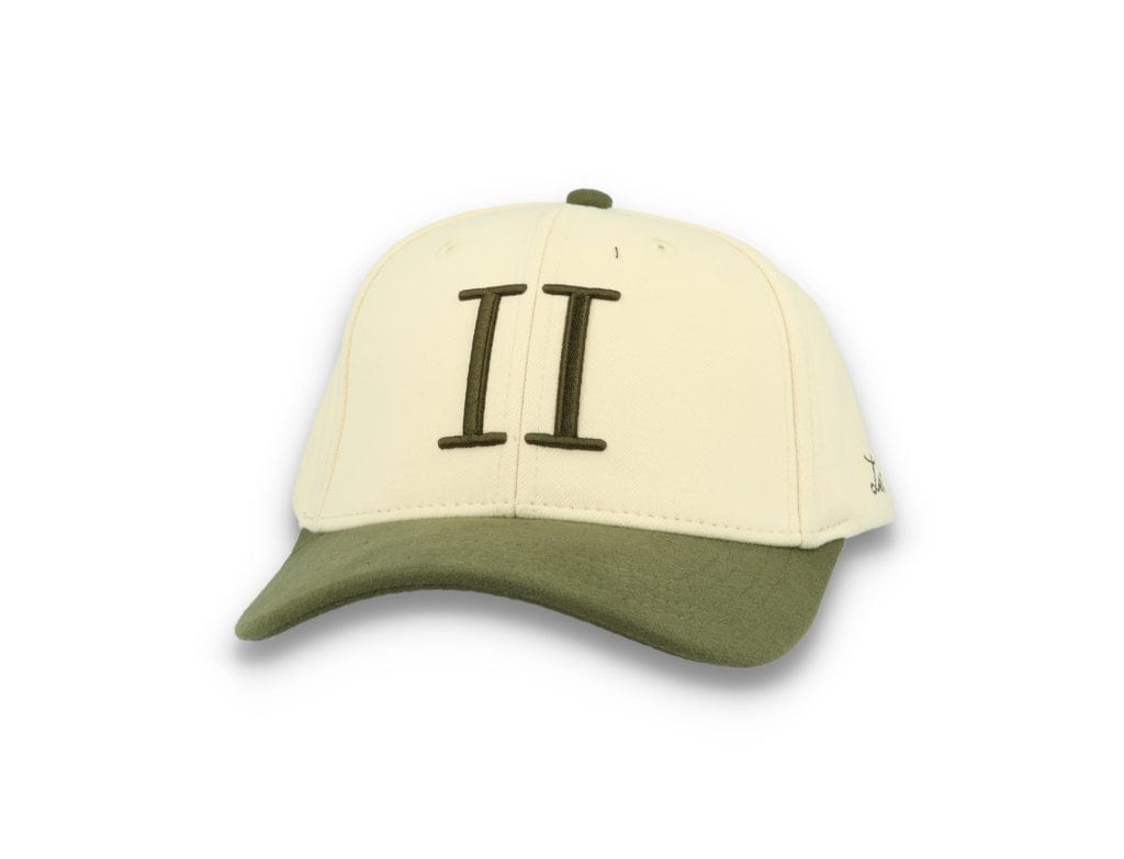 Contrast Baseball Cap Ivory/Olive Night - LOKK