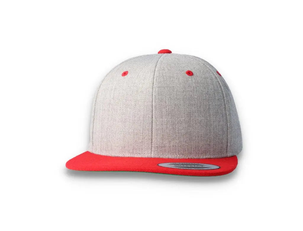 Yupoong Classic Snapback 6089MT Heather Grey/Red Yupoong