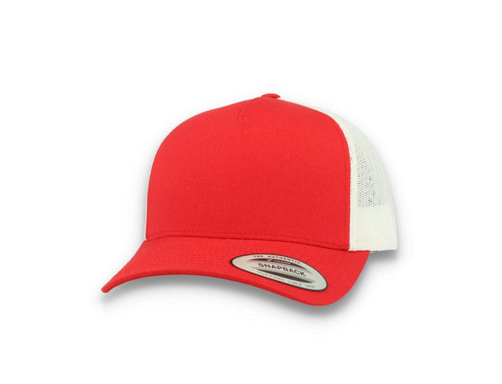 Trucker Cap Red/White 5-Panel Retro Trucker 2-Tone 6506T - LOKK