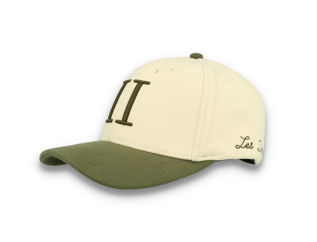 Contrast Baseball Cap Ivory/Olive Night - LOKK