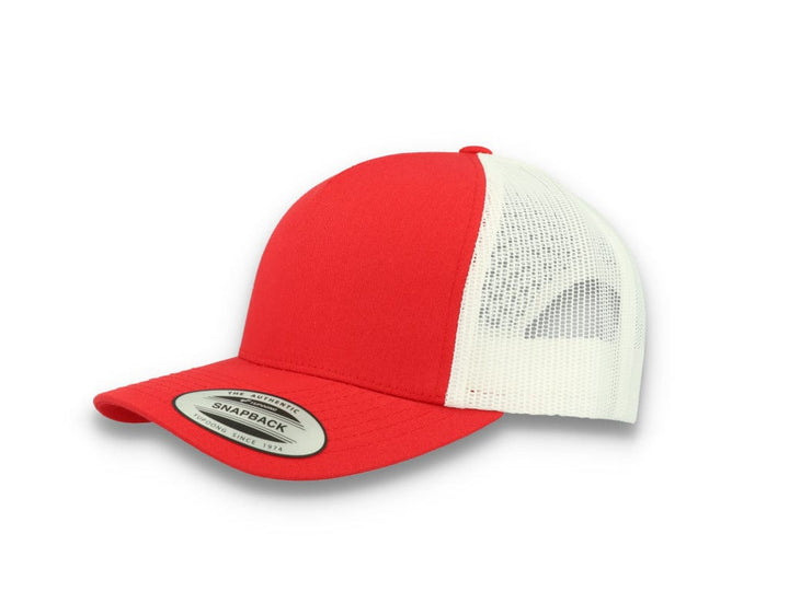 Trucker Cap Red/White 5-Panel Retro Trucker 2-Tone 6506T - LOKK