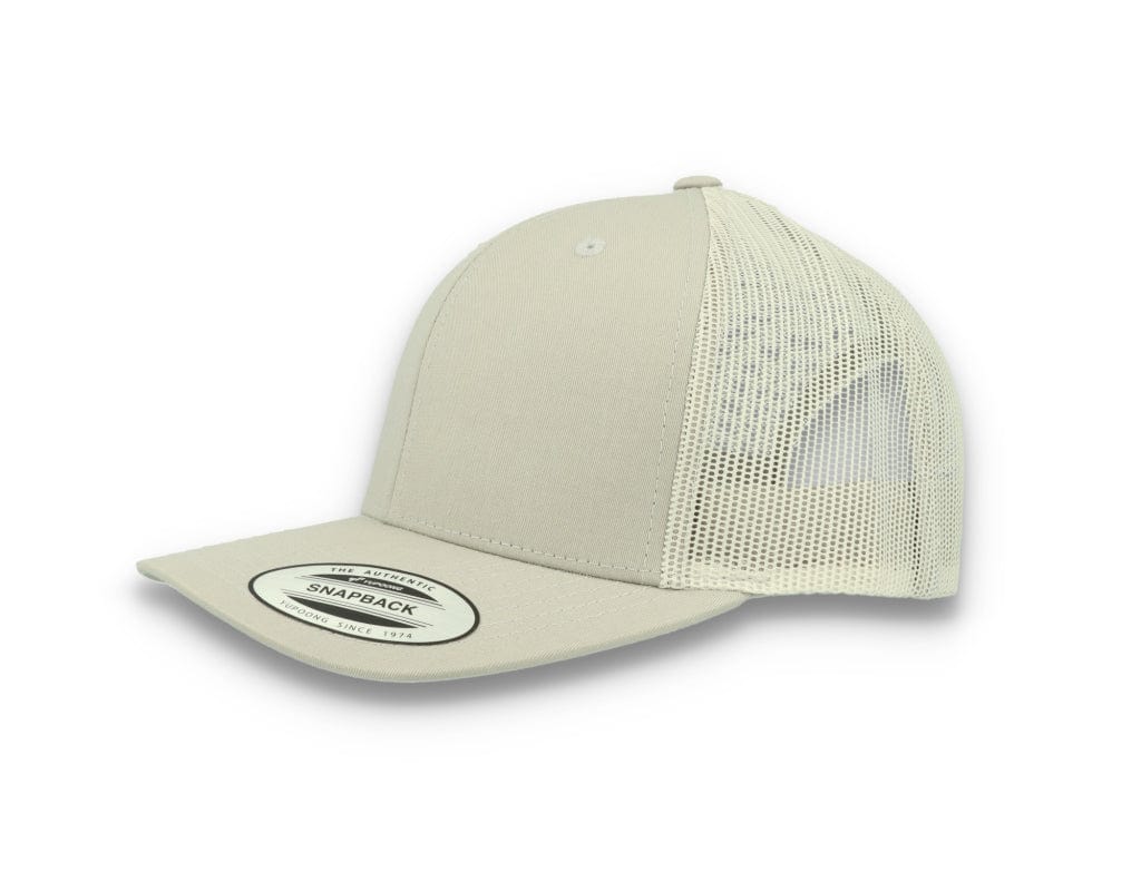 Silver Grey Trucker Cap Retro - Yupoong 6606 - LOKK