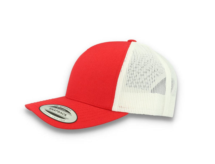 Trucker Cap Red/White 5-Panel Retro Trucker 2-Tone 6506T - LOKK