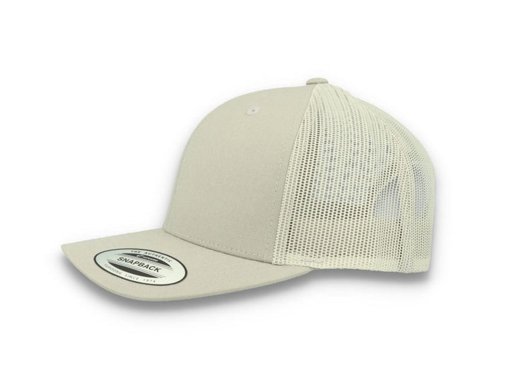 Silver Grey Trucker Cap Retro - Yupoong 6606 - LOKK