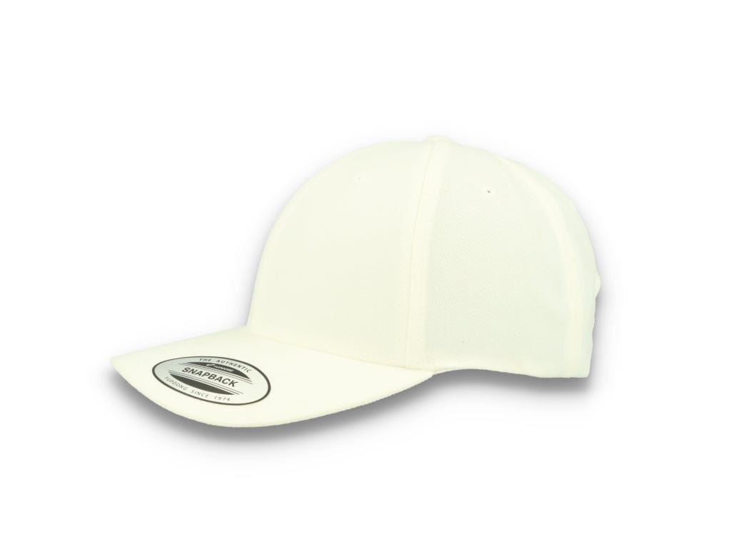 Premium Curved Visor Cap Snapback White - Yupoong 6789M - LOKK
