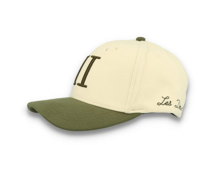 Contrast Baseball Cap Ivory/Olive Night - LOKK