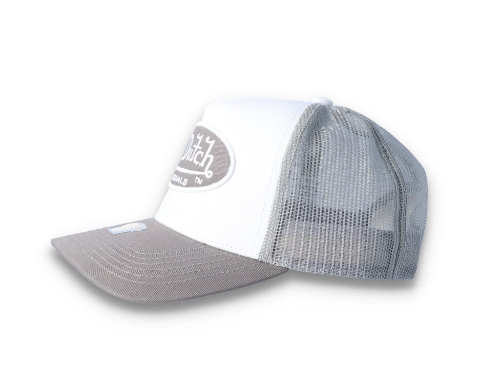 Von Dutch Trucker Cap Boston Cotton Twill White/Grey - LOKK