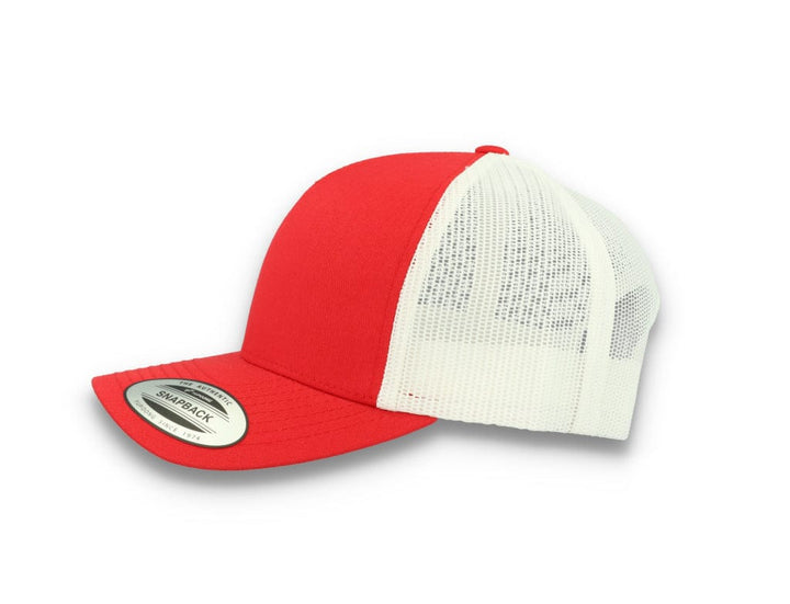 Trucker Cap Red/White 5-Panel Retro Trucker 2-Tone 6506T - LOKK