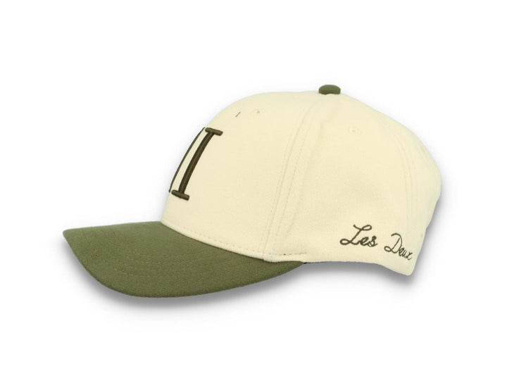 Contrast Baseball Cap Ivory/Olive Night - LOKK