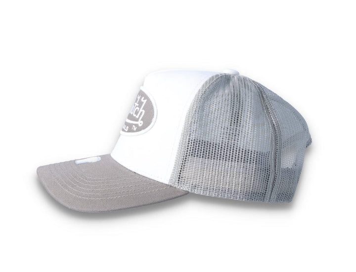 Von Dutch Trucker Cap Boston Cotton Twill White/Grey - LOKK