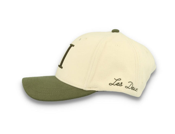 Contrast Baseball Cap Ivory/Olive Night - LOKK