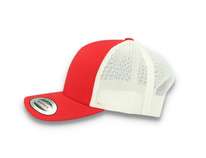 Trucker Cap Red/White 5-Panel Retro Trucker 2-Tone 6506T - LOKK