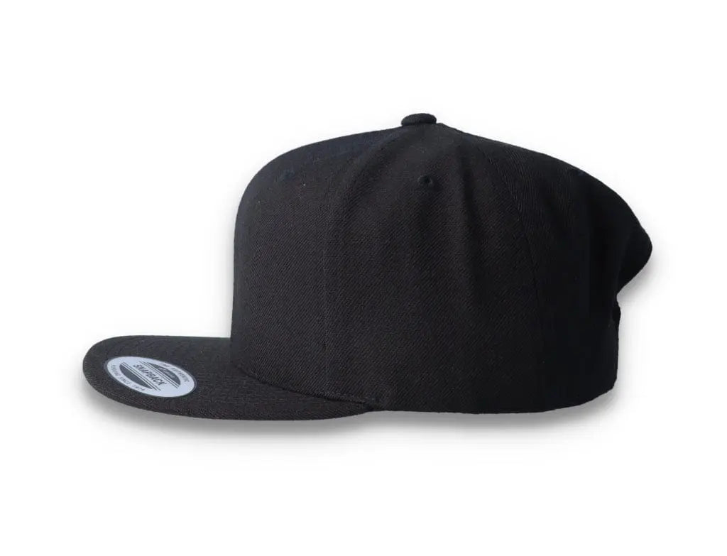 Black/Black Snapback Cap - Yupoong 6089M - LOKK