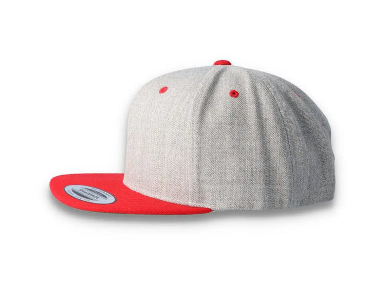 Yupoong Classic Snapback 6089MT Heather Grey/Red - LOKK