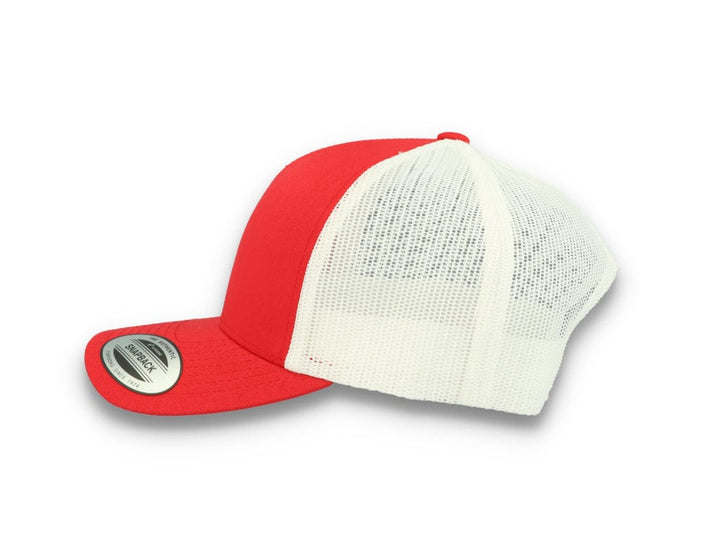 Trucker Cap Red/White 5-Panel Retro Trucker 2-Tone 6506T - LOKK