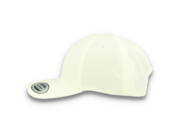 Premium Curved Visor Cap Snapback White - Yupoong 6789M - LOKK