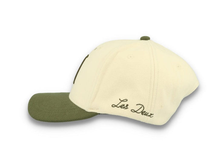 Contrast Baseball Cap Ivory/Olive Night - LOKK