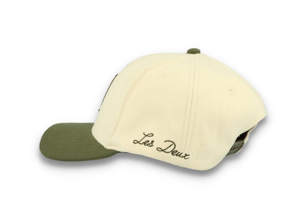 Contrast Baseball Cap Ivory/Olive Night - LOKK