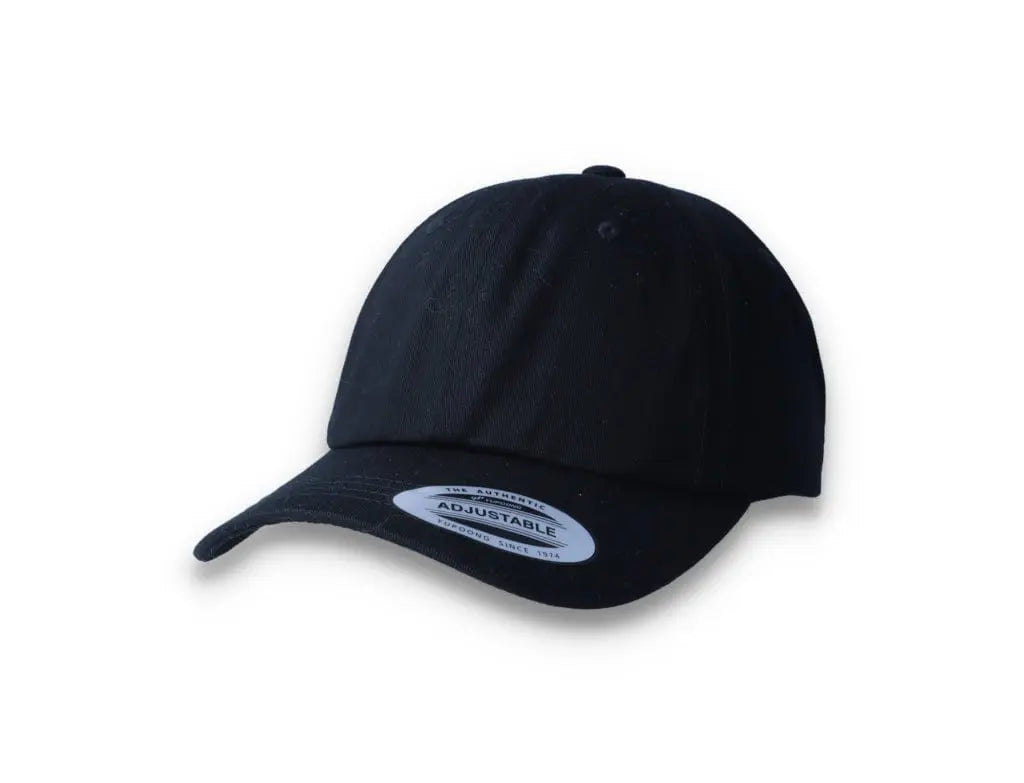 Black Dad Cap Low Profile Cotton Twill - Yupoong 6245CM - LOKK