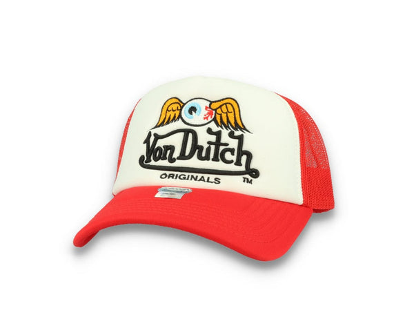 Von Dutch Trucker Cap Baker White/Red - LOKK
