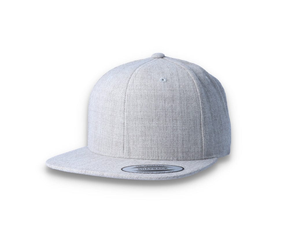 Heather Grey Snapback Cap - Yupoong 6089M - LOKK