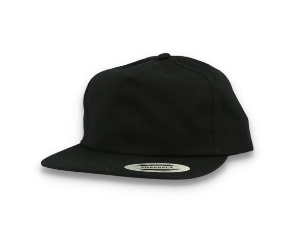 Yupoong 6502 Unstructured 5-Panel Snapback Cap Black - LOKK