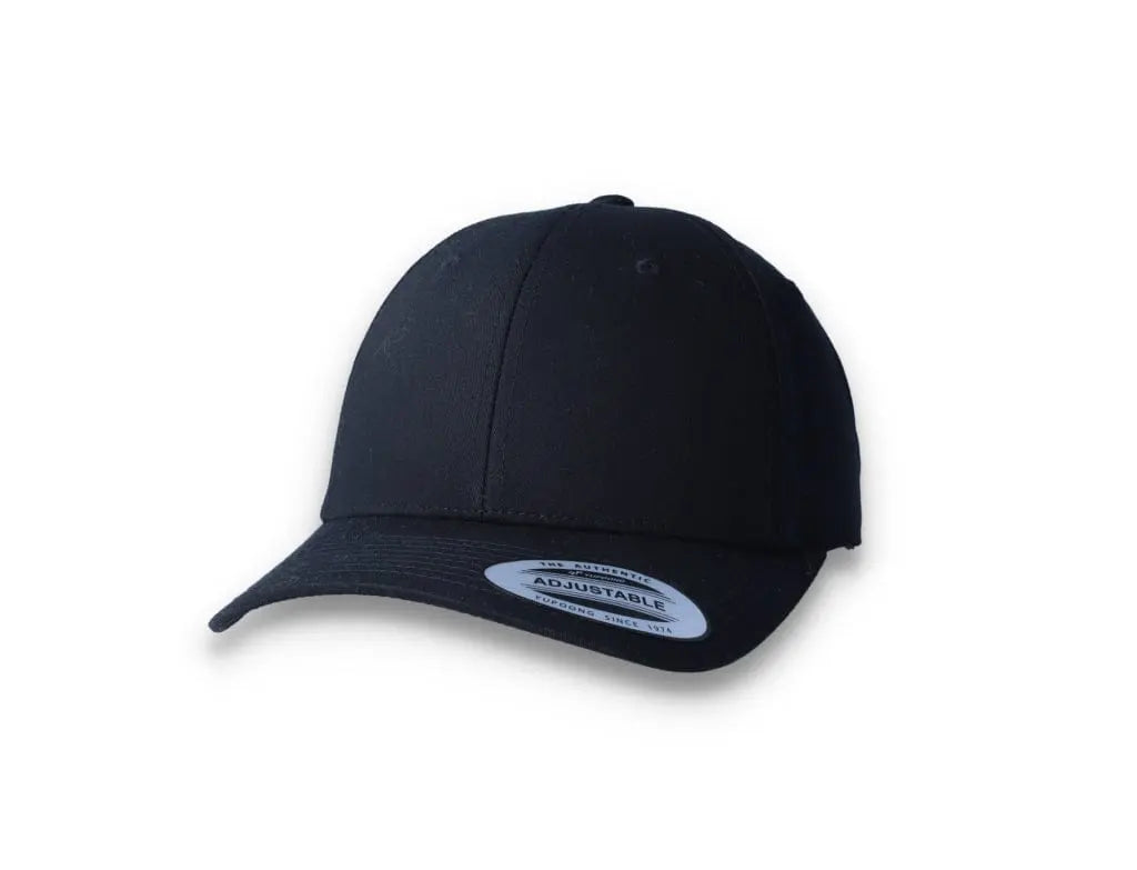 Curved Baseball Cap Snapback Black - Yupoong 7706 - LOKK