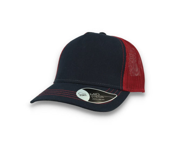 Trucker Cap Navy/Burgundy Atlantis Rapper Canvas - LOKK