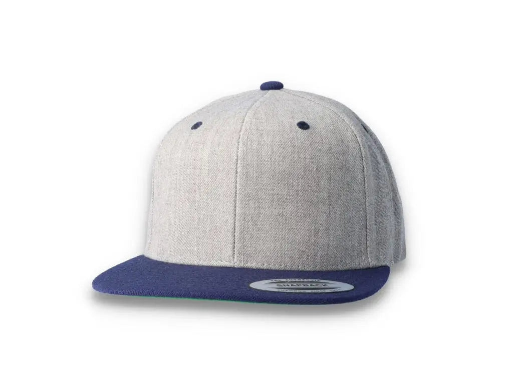 Yupoong Classic Snapback 6089MT Heather Grey/Navy - LOKK