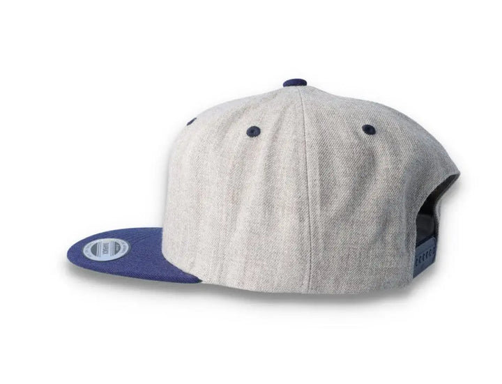 Yupoong Classic Snapback 6089MT Heather Grey/Navy - LOKK