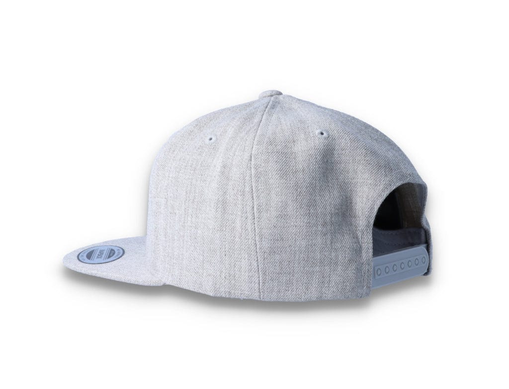 Heather Grey Snapback Cap - Yupoong 6089M - LOKK