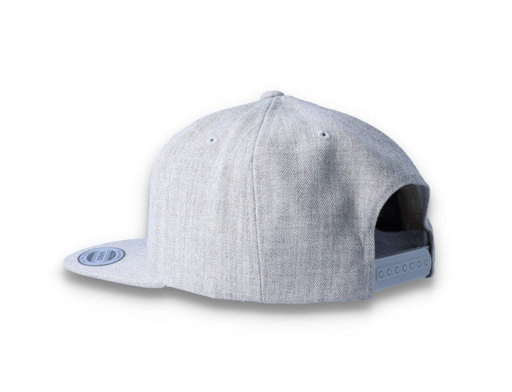 Heather Grey Snapback Cap - Yupoong 6089M - LOKK