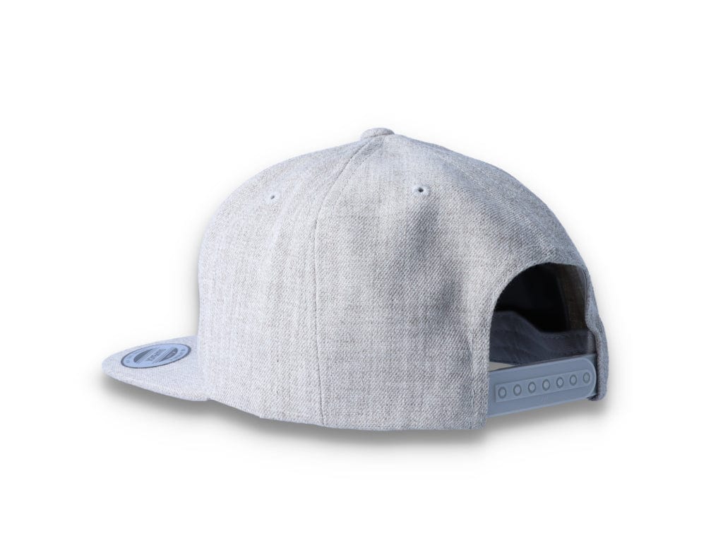 Heather Grey Snapback Cap - Yupoong 6089M - LOKK