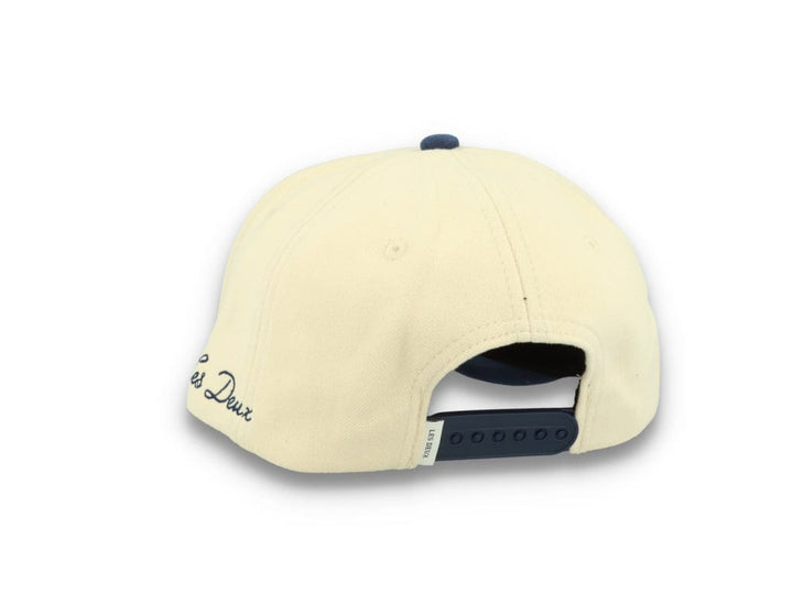 Contrast Baseball Cap Ivory/Dark Navy - LOKK