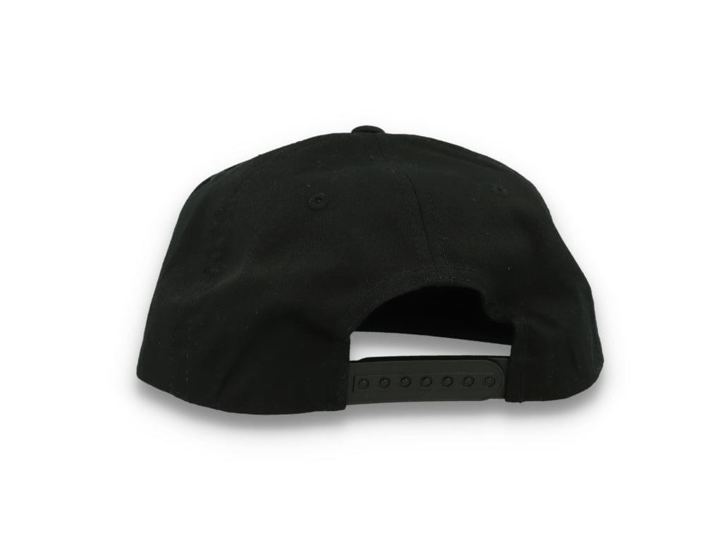 Yupoong 6502 Unstructured 5-Panel Snapback Cap Black - LOKK
