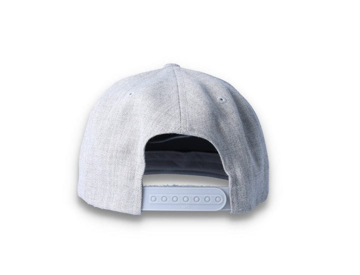 Heather Grey Snapback Cap - Yupoong 6089M - LOKK