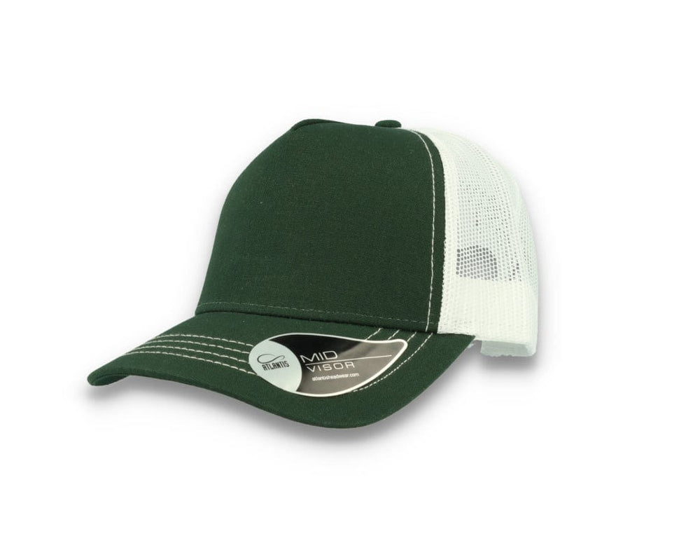 Trucker Cap Bottle Green/White Atlantis Rapper Canvas - LOKK
