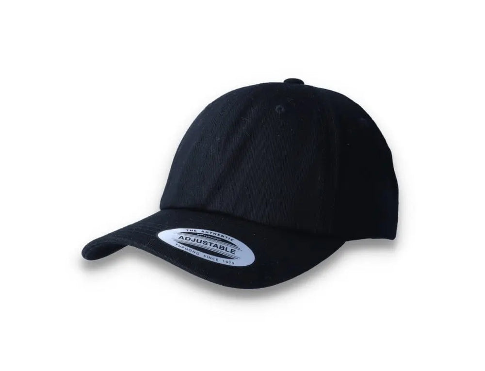 Black Dad Cap Low Profile Cotton Twill - Yupoong 6245CM - LOKK