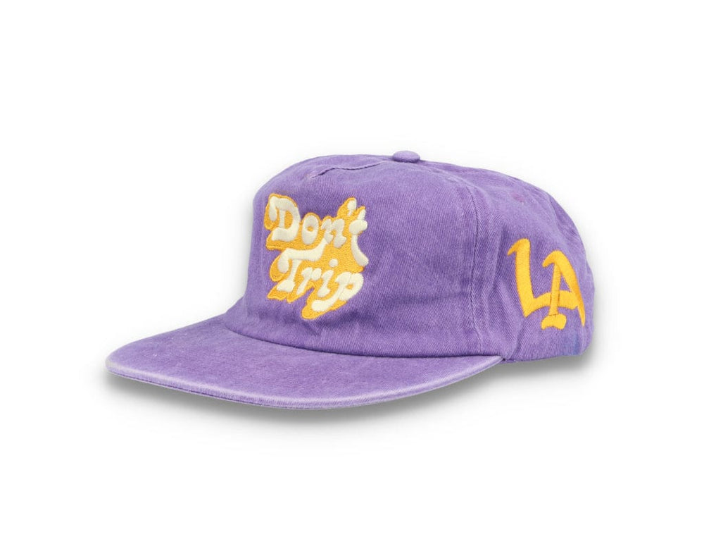 Free & Easy Don't Trip Washed Snapback Hat Purple - LOKK