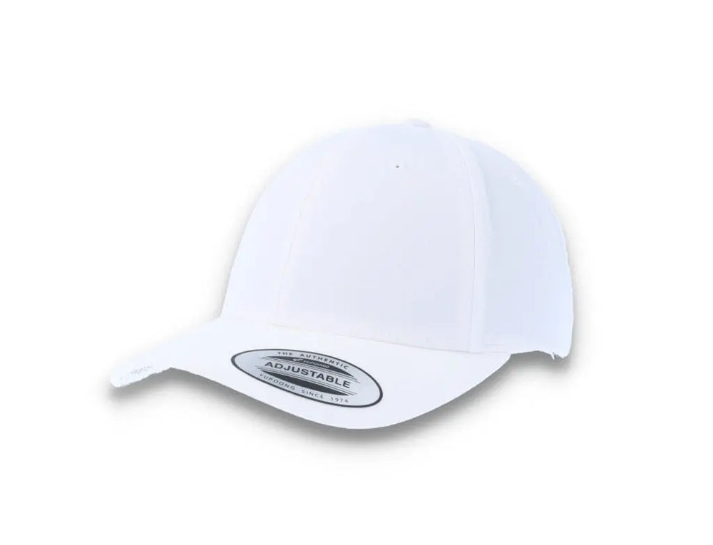 Curved Baseball Cap Snapback White - Yupoong 7706 - LOKK