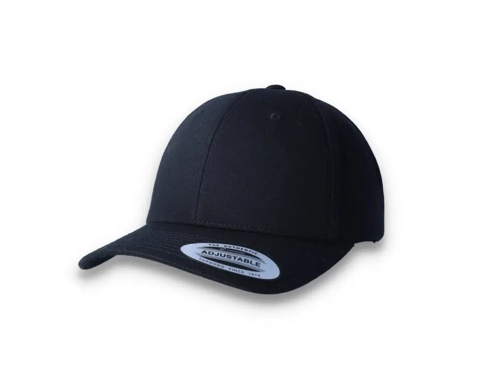 Curved Baseball Cap Snapback Black - Yupoong 7706 - LOKK