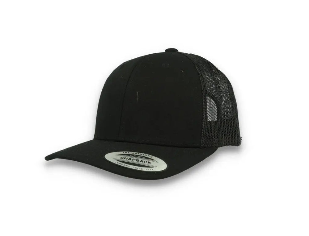 Black Trucker Cap Retro - Yupoong 6606 - LOKK