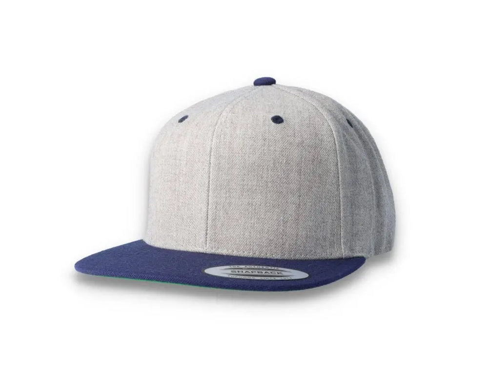 Yupoong Classic Snapback 6089MT Heather Grey/Navy - LOKK