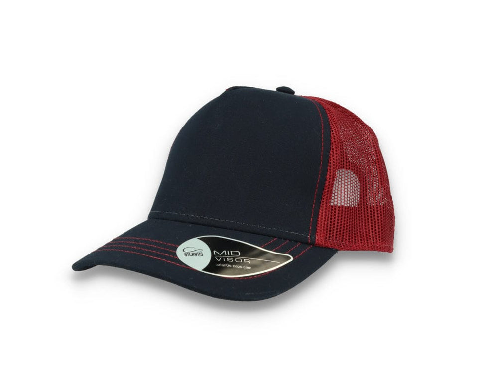 Trucker Cap Navy/Burgundy Atlantis Rapper Canvas - LOKK