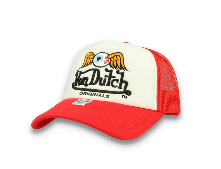 Von Dutch Trucker Cap Baker White/Red - LOKK