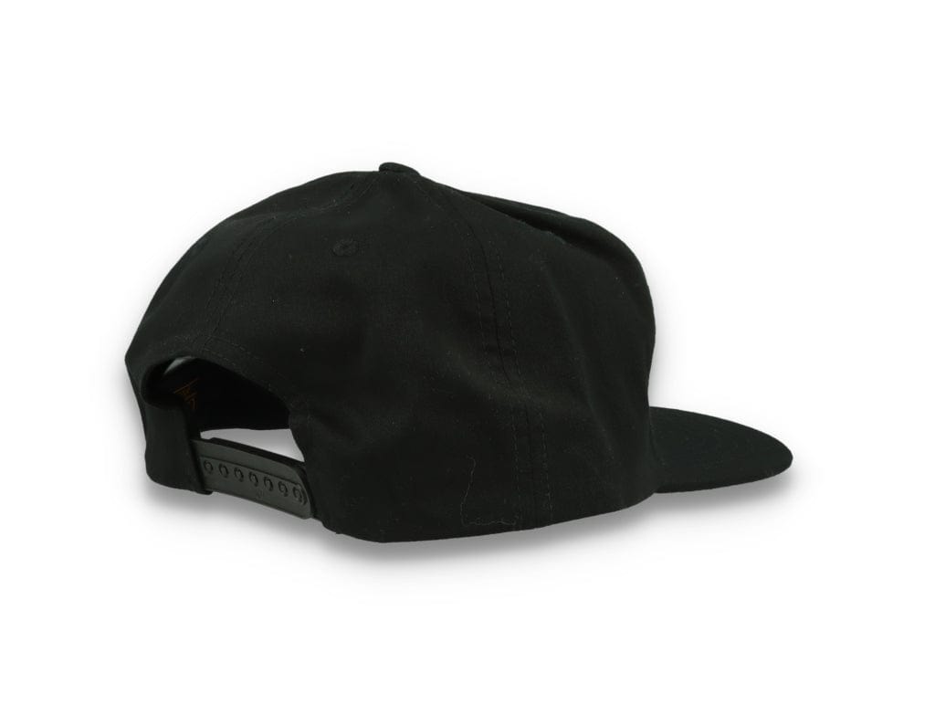 Yupoong 6502 Unstructured 5-Panel Snapback Cap Black - LOKK