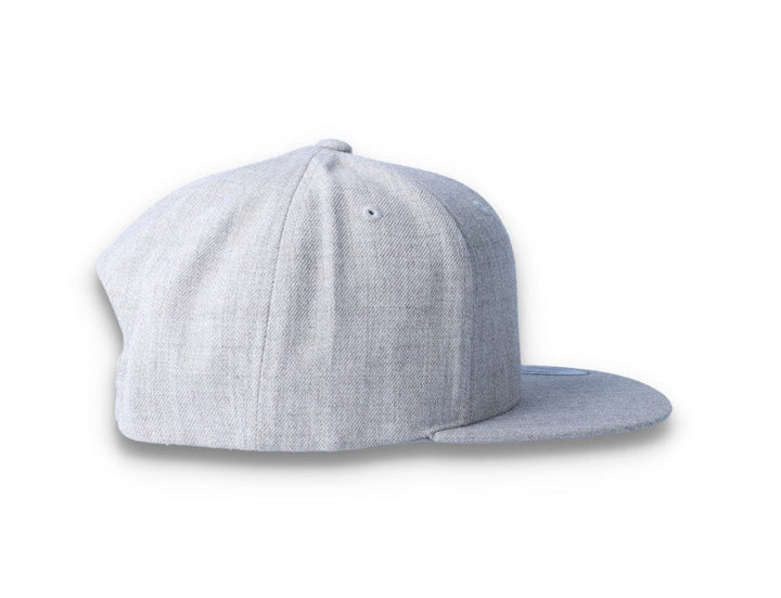 Heather Grey Snapback Cap - Yupoong 6089M - LOKK